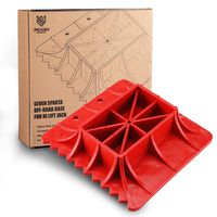 Seven Sparta Off-Road Base for Hi Lift Jack PP Pad to Alleviate Jack Hoisting Sinkage (Red)