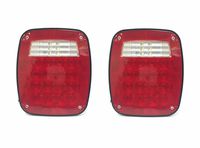 MaxxHaul 80685 2 Pack Universal Square 12V Combination 38 LED Signal Tail Light - for Truck, Trailer, Boat, Jeep, SUV, RV, Vans, Flatbed - 2 Pack, 2 Pack