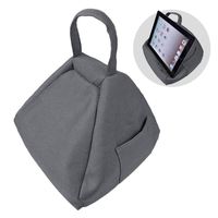 FOONEE Pad Pillow Stand, Tablet Sofa, Mini Tablet Computer Holder Laptop Cone Holder for IPad Air, Tablets, E-Readers, Smartphones, for Airplane,Office, Home, with Pocket(Grey)