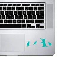 StickAny Palm Series 4 Cats Sticker for MacBook Pro, Chromebook, and Laptops (Turquoise)
