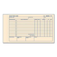 REDIFORM Time Card Pad, Daily, 2-Sided, Manila, 4.25" x 7", 100 Cards (4K406)