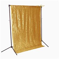 ShiDianYi Shiny Gold-Sequin BACKDROP-2FTx8FT Sequin Photo Backdrop,Photo Booth Background,Sequence Christmas Backdrop Curtain 190606E