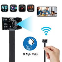 Spy Camera Wireless Hidden Camera WiFi Camera, 4K HD DIY Mini Camera Home Security Camera Small Camera Nanny Cam with Night Vision/Motion Detection/Remotely View, APP Supports Android/iOS