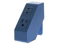 Bostitch Konnect Desktop Power + USB Hub, 2 USB Ports, 120V Power Outlet, Blue (KT-POWER-BLUE)
