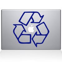 The Decal Guru Go Green Recycle MacBook Decal Vinyl Sticker - 13" MacBook Pro (2015 & Older) - Dark Blue (1068-MAC-13P-DB)