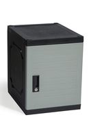 Jink Locker - Lockable Storage Cabinet with Keys, 19" - Great Locking Storage Box Solution for Home, Garage, Office or Outdoor (Gray)