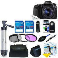 Canon EOS 80D DSLR Camera with 18-55mm Lens + Expo-Basic Accessory Bundle