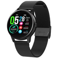 MBHB Women's Sport Watch, Fitness Tracker with Heart Rate Sleep Monitor, Waterproof Smart Bracelet for Android iOS, Black (9.1 inch)