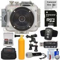Intova Connex 1080p HD Waterproof Video Action Camera Camcorder (200 ft/ 60m) with Remote + 32GB Card + Case + LED Flashlight Torch + Floating Buoy Mount + Kit