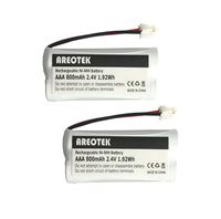 2-Pack BT18433 BT28433 BT184342 BT284342 BT-1011 Replacement Battery for Vtech Cordless Phone CS6209 CS6219 CS6229 DS6151 AT&T CL80100 CL80109 Uniden DCX400 Handse