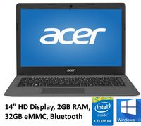 Acer Aspire One Cloudbook 14in Laptop PC, Intel Celeron N3050 1.6GHz, 2GB DDR3L Memory, 32GB eMMC, Webcam, HDMI, 802.11ac WIFI, Bluetooth, Windows 10 (Renewed)