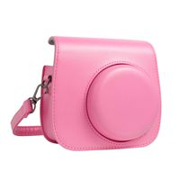 QUEEN3C Mini 9 Camera Case with Adjustable Strap Compatible for Fujifilm Instax Mini 9/8/8+ Instant Film Camera (Pink)