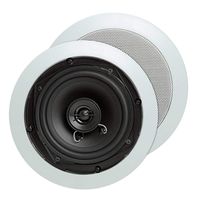 Cmple - 5.25" Surround Sound 2-Way in-Wall/in-Ceiling Speakers (Pair) - Round