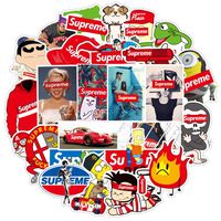 Supreme Stickers Pack for Laptop, 100 Pack Cool Laptop Sticker Decals Fashion Vinyl Stickers for Kids Snowboard Water Bottle Luggage Bicycle Motorcycle Car Window Bumper Helmet, Gift for Kids Friends
