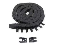 Befenybay 10mm x 11mm Length 1M Black Plastic Open Type Cable Wire Carrier Drag Chain Towline R18 for 3D Printer and CNC Machines (10mmx11mm-Outside Open)