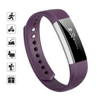 TOMALL Replacement Silicone Bands Compatible for Fitbit Alta and Alta HR,Waterproof Sport Wristband Bracelet for Women Men (Small, Purple)