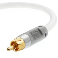 Mediabridge Ultra Series Subwoofer Cable (15 Feet) - Dual Shielded with Gold Plated RCA to RCA Connectors - White - (Part# CJ15-6WR-G1)