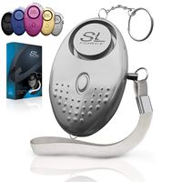 SLFORCE Personal Alarm Siren Song - 130dB Safesound Personal Alarms for Women Keychain with LED Light, Emergency Self Defense for Kids & Elderly. Security Sound Whistle Safety Siren (Silver)