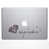 The Decal Guru 1677-MAC-13P-BRO Keep Your Sparkle on Decal Vinyl Sticker, 13" MacBook Pro (2015 & Older), Brown