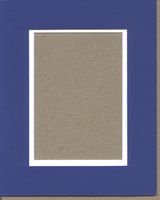 18x24 Royal Blue & White Double Picture Mat, Bevel Cut for 13x19 Picture or Photo