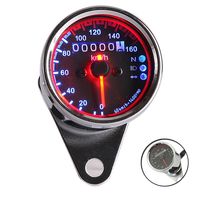 INNOGLOW Motorcycle Tachometers Speedometers Universal Backlit Dual Odometer Speed Gauge LED Backlight Neutral Headlight Turn Signal Indicator KMH