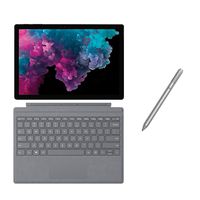 Microsoft Surface Pro 6 2 in 1 PC Tablet 12.3" (2736x1824) Touchscreen, i5-8250U, 8GB RAM, 128GB SSD w/Type Cover, Surface Pen, Backlit, Webcam, Fanless, Win 10 - Platinum (Renewed)