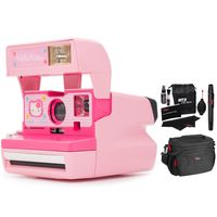 Impossible Polaroid 600 Hello Kitty Camera, Ritz Gear Deluxe Premium DSLR Camera Bag and Ritz Gear Cleaning Kit (Renewed)