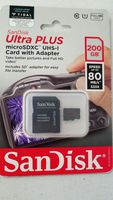 SanDisk 200 GB Ultra Plus Micro SDXC UHS-I Card with Adapter SDSQUSC-200G-AWCIA