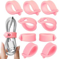 ELFRhino Reusable Cord Organizer Cable Straps Keeper Holder Cable Ties Wire Ties for Phone Charging Cord Electronics Electrical Computer PC Wire Wrap Manager Management(Set of 9)