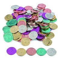 Fun Express "I Was Caught Being Good!" Plastic Coins- Bulk (144 Piece) -Classroom Incentives-Teacher Supplies