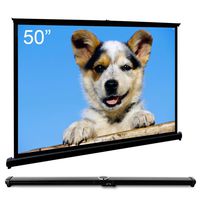 Cocar 50" Portable Projection Screen for Mini/Professional LED/LCD/DLP Projector Self Standing Pull-Out Style Indoor Outdoor Home Cinema - 4:3/16:9 Compatiable ¡­