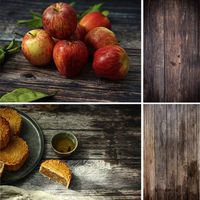 Selens 22x35.4 Inch (56x90cm) 2 in 1 Seamless Retro Red Wood Background Wooden Wall Photo Texture Photo Backdrop Paper for Picture Photography Props, Double Sided Pattern