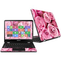 MightySkins Skin Compatible with Samsung Chromebook Pro 12.3" - Pink Roses | Protective, Durable, and Unique Vinyl Decal wrap Cover | Easy to Apply, Remove, and Change Styles | Made in The USA