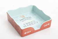Urban Market by Gibson 99861.01RM Life on the Farm, decorated napkin holder, Blue/Red