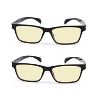 Tacloft Computer Glasses Yellow Tinted Lenses Anti Glare Blue Light Glass Anti Reflection Gaming Eyeglasses 2 Pairs TL2001C1-2