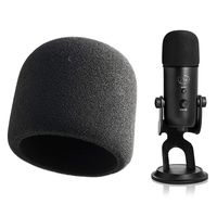 Foam Microphone Windscreen - YOUSHARES Mic Cover Pop Filter for Blue Yeti, Yeti Pro Condenser Microphones (Black)