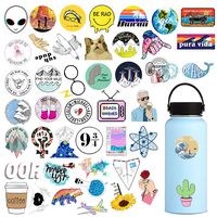 Stickers for Hydro Flask, Water Bottles, Laptop - 50-Pack Vinyl Waterproof, Cute, Aesthetic, Trendy, Vsco Stickers for Teens, Girls, Boys, Kids