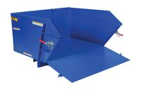 Vestil HDROP-100-LD Self-Dumping Hopper, 2000 lb Capacity, 1 Cubic Yard, Heavy Duty Steel, Blue
