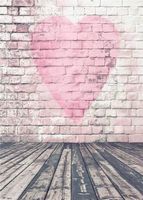 YITI Photo Background Wooden Floor Children Photography Backdrops Heart Vinyl 5x7FT(150cm X 210cm), YITI-HT041