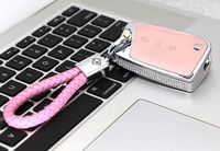 YUWATON Car Remote Key Cover Key Case for Volkswagen Golf Polo Tiguan Passat Bora Jetta Metal Car Remote Control Keychains Key Cover Decoration(Pink)