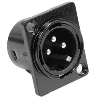 Seismic Audio SAPT214 XLR Male Panel Mount Connector and Fits Series D Pattern Holes Pro Audio