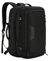 MIER Expandable Travel Backpack Waterproof Carry-on Weekender Bag, 40L, Black