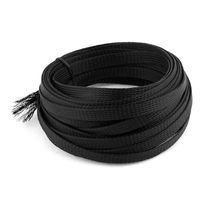 uxcell Car Audio Polyester Sleeving Cable Cover Coil Black 10m Long
