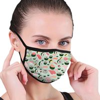 Ghhpws Sushi Love Women & Men Reusable Earloop Half Face Mouth Mask For Pollen Smog Dust