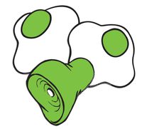 Eureka Dr. Seuss Green Eggs and Ham Paper Cut Outs for Schools and Classrooms, 36pc, 5.5" W x 5.5" H