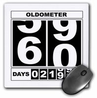 3dRose LLC 8 x 8 x 0.25 Inches Mouse Pad, Oldometer Happy 60Th Birthday (mp_110016_1)