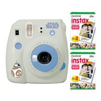 Fujifilm instax Mini 9 Instant Camera (Star Wars) with Twin Film Packs (40 Sheets) Bundle (3 Items)