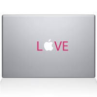 The Decal Guru 1048-MAC-12M-DB Love Apple MacBook Decal Vinyl Sticker - 13" MacBook Pro (2016 & Newer) - Pink