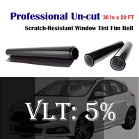 Uncut Roll Window Tint Film 5% VLT 36" in x 20' Ft Feet Car Home Office Glass