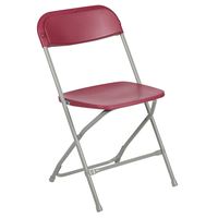 Flash Furniture Hercules Series 800-Pound Premium Plastic Folding Chair, Red